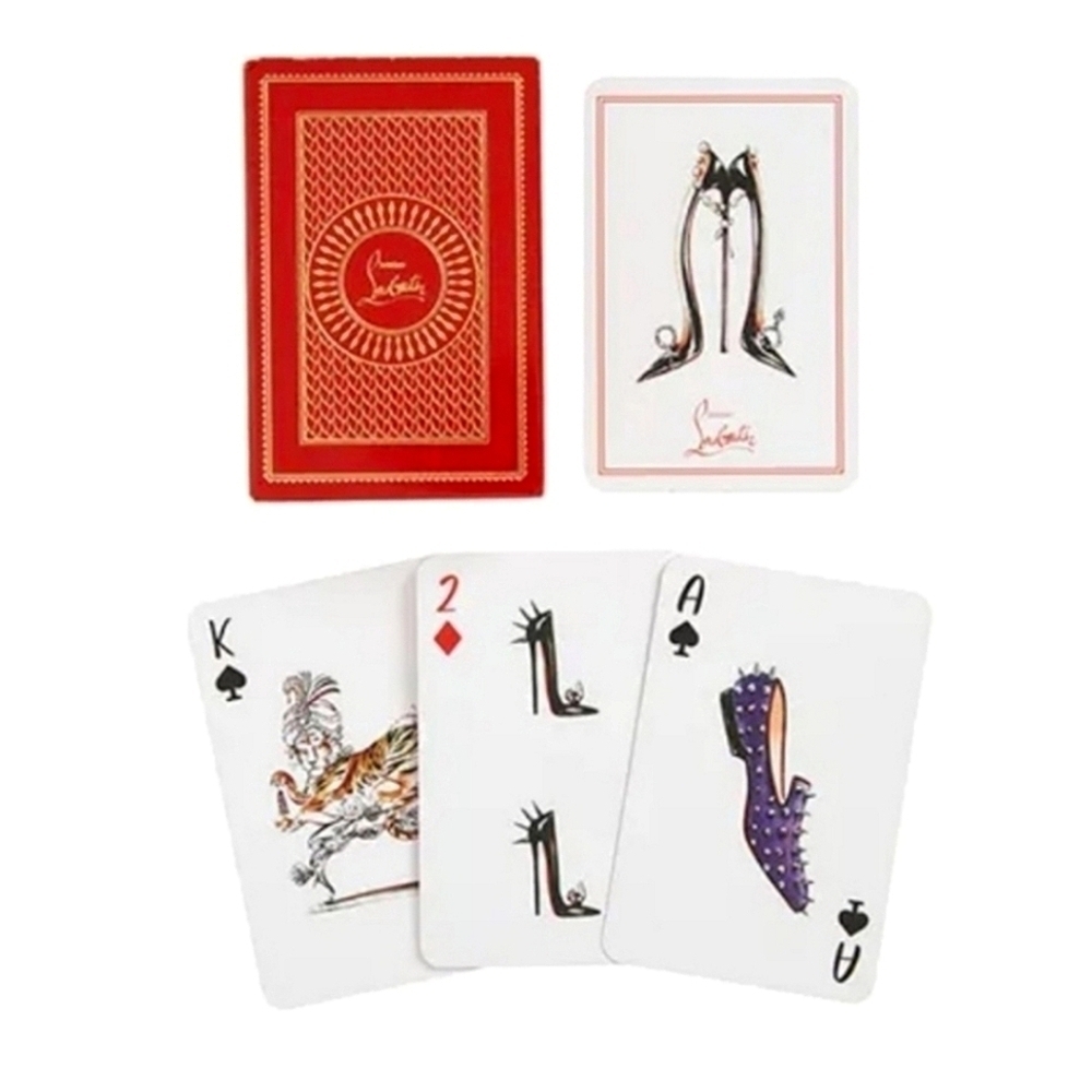 Christian Louboutin Red and White Designer Playing Cards
